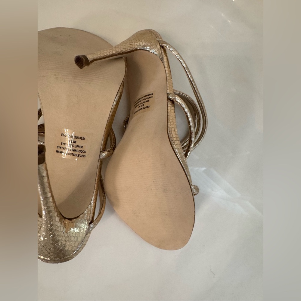 Steve Madden Women's Spiral Strap Heels - Shimmering Gold 8.5 - Picture 9 of 9